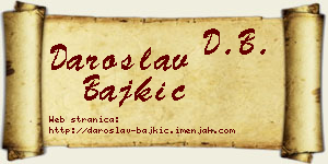 Daroslav Bajkić vizit kartica